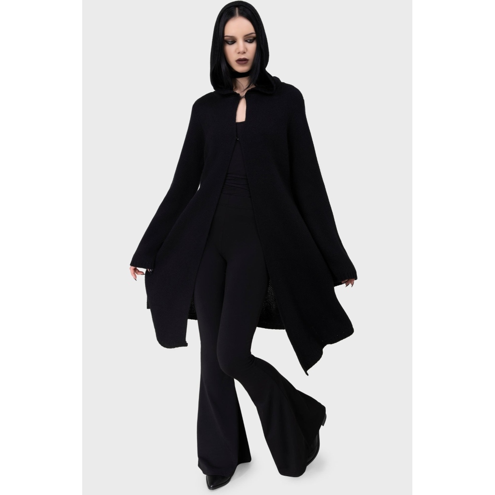 Killstar - Venomheart Hooded Cape/Mantel/Poncho - Zwart